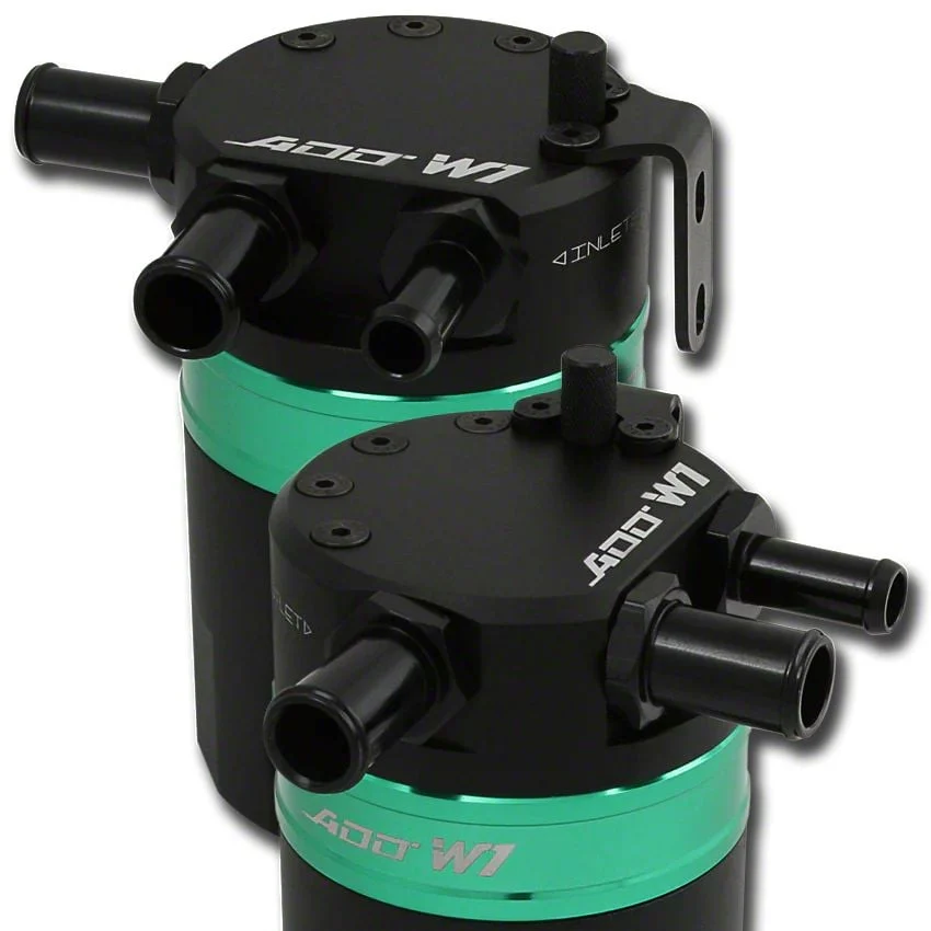 ADD W1 Twister Baffled Oil Catch Can Kit V3; Green Ring (15-23 V8 HEMI Charger, Excluding 6.2L HEMI)