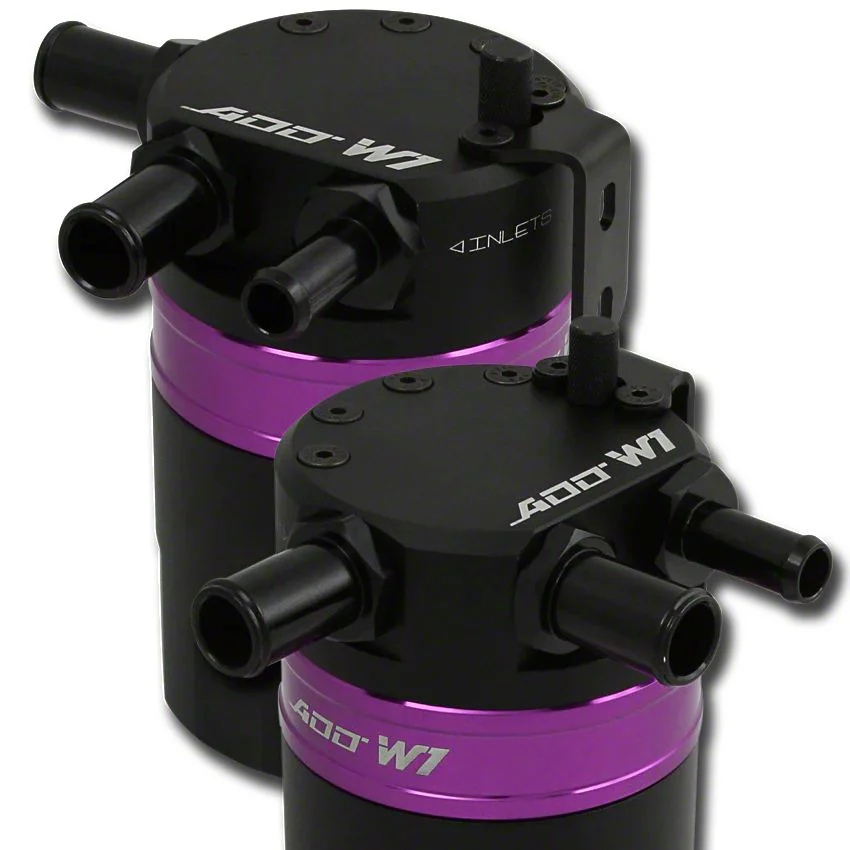 ADD W1 Twister Baffled Oil Catch Can Kit V3; Purple Ring (15-23 V8 HEMI Charger, Excluding 6.2L HEMI)