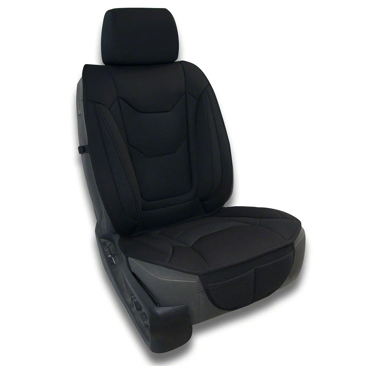 Airmesh Easy Fit Wrap Low Back Bucket Seat Cover; Black/Black (06-23 Charger)