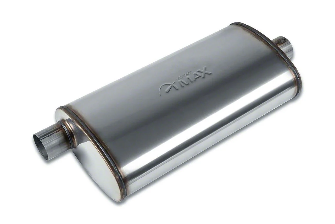 Street Series 5x11-Inch Street Max Offset/Center Muffer; 2.50-Inch Inlet/2.50-Inch Outlet (Universal; Some Adaptation May Be Required)
