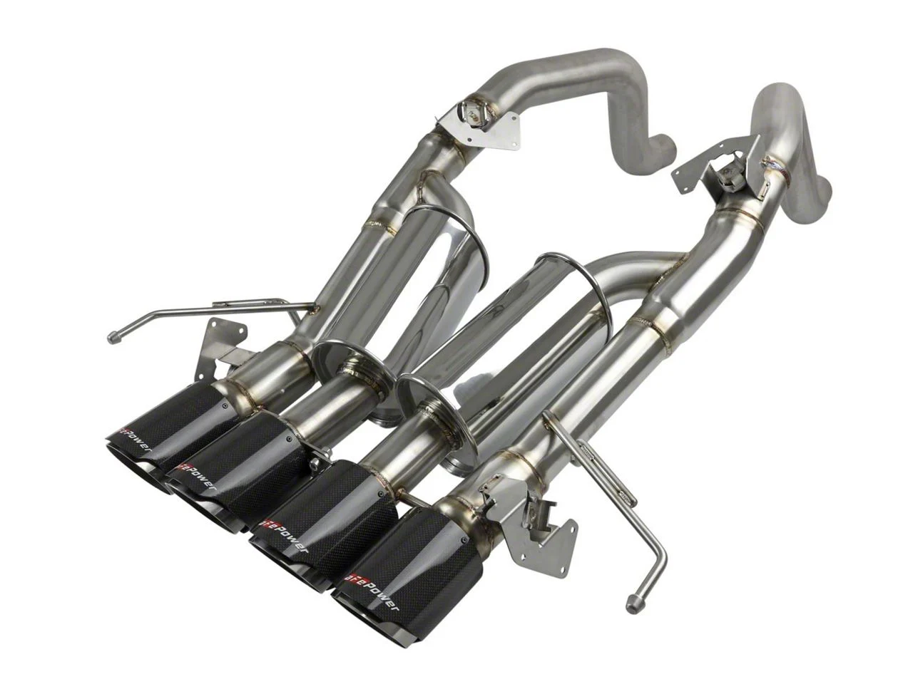AFE MACH Force-XP 3 to 2.50-Inch Axle-Back Exhaust System with Carbon Fiber Tips (14-19 Corvette C7 w/ AFM Valves, Excluding Z06 & ZR1)
