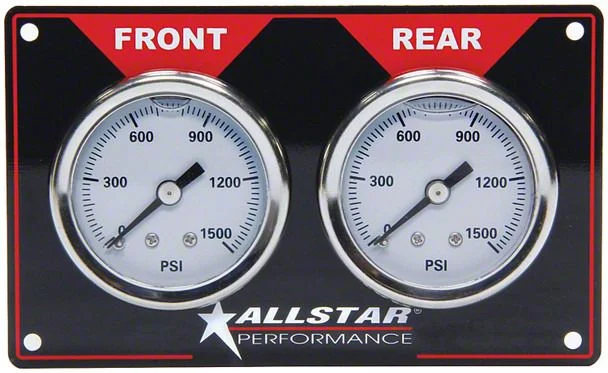 Allstar Performance Brake Bias Gauge Panel Kit; Horizontal (Universal; Some Adaptation May Be Required)