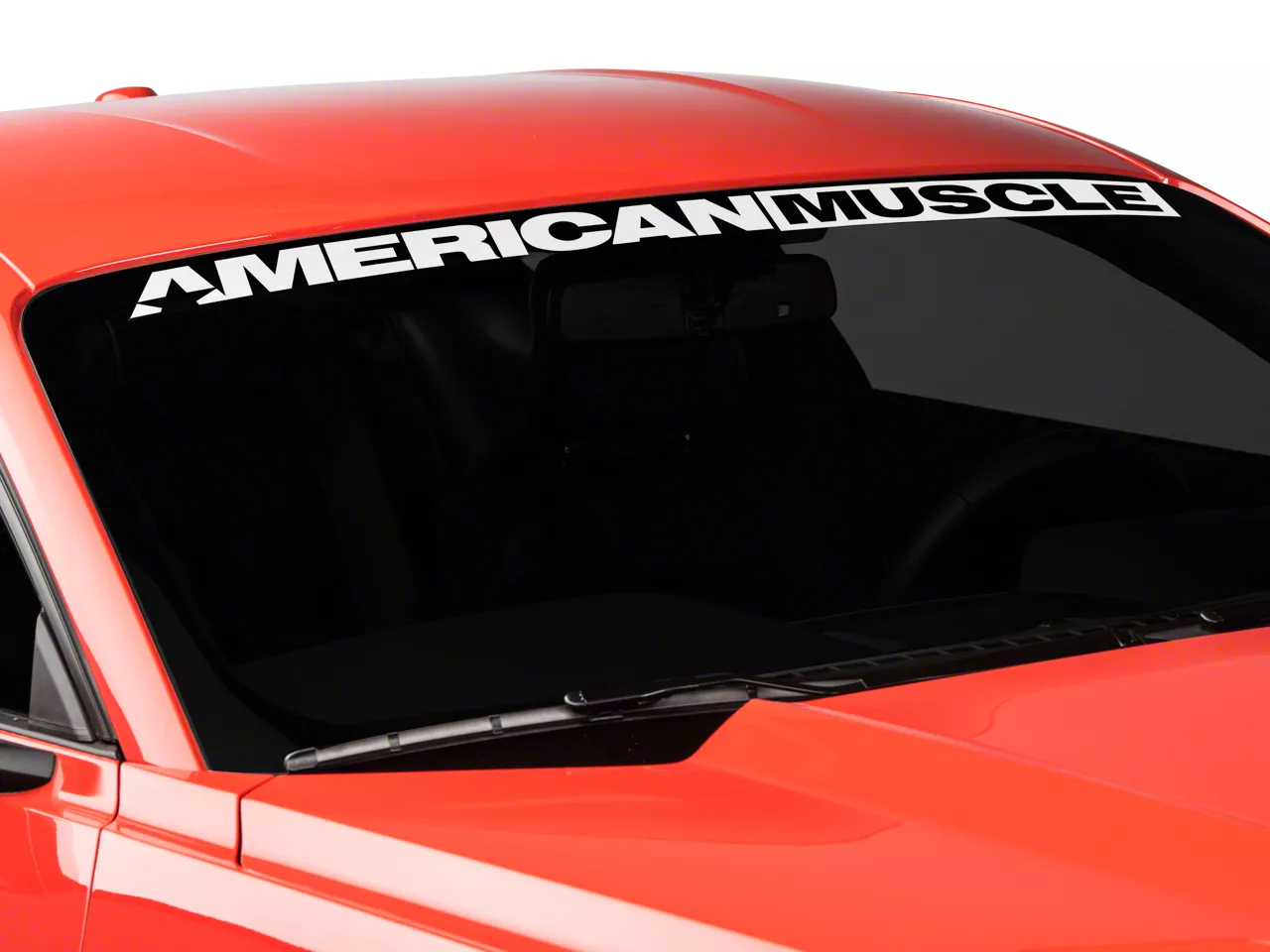 SEC10 AmericanMuscle Windshield Banner; White (15-23 Mustang)