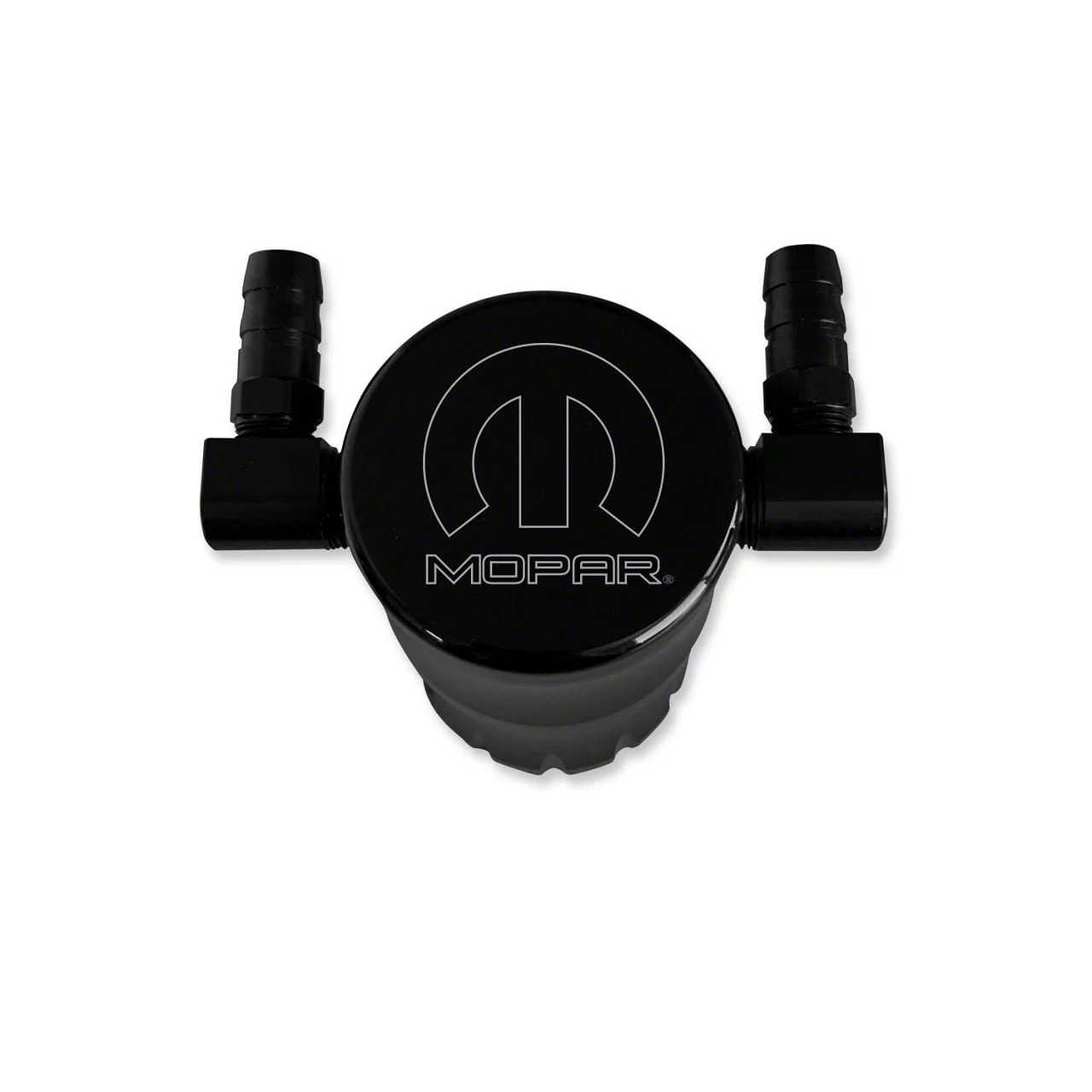 American Brothers Design Black Oil Catch Can with Mopar Logo (15-23 Challenger SRT Hellcat, SRT Jailbreak)