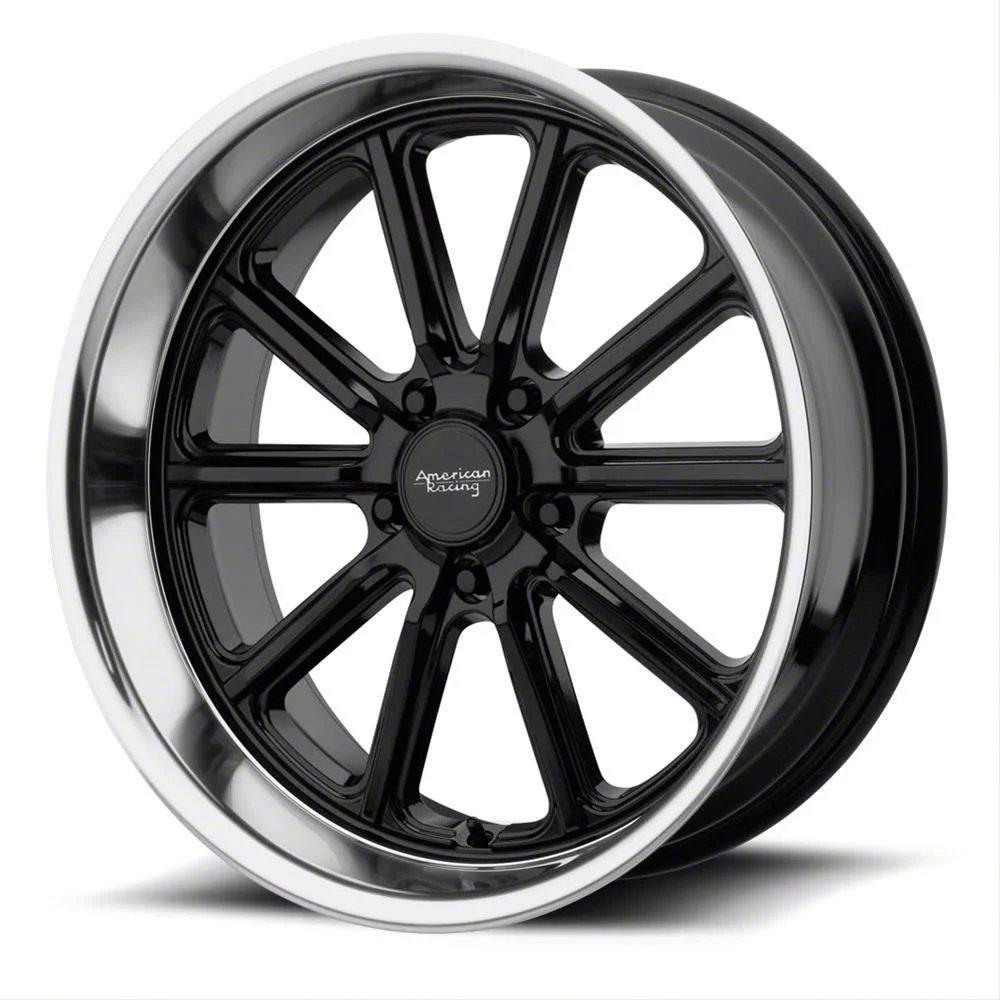 American Racing Rodder Gloss Black Diamond Cut Lip Wheel; 18x8; 15mm Offset (06-10 RWD Charger)