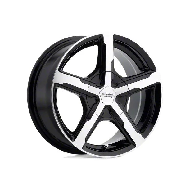 American Racing Trigger Gloss Black Machined Wheel; 18x8; 38mm Offset (07-10 AWD Charger)