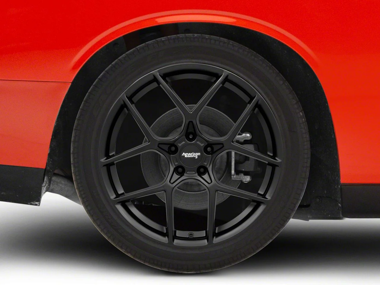 American Racing Crossfire Satin Black Wheel; Rear Only; 20x10.5; 25mm Offset (08-23 RWD Challenger, Excluding Widebody)