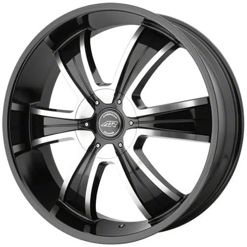 American Racing AR894 Gloss Black Machined Wheel; 18x8; 15mm Offset (11-23 RWD Charger, Excluding Widebody)