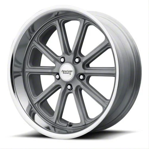 American Racing Rodder Vintage Silver Diamond Cut Lip Wheel; 18x8; 15mm Offset (11-23 RWD Charger, Excluding Widebody)