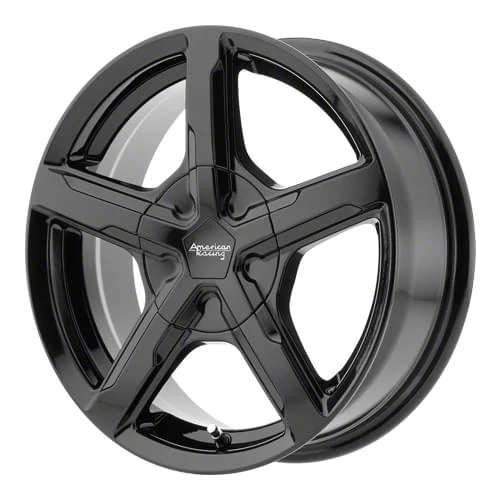 American Racing Trigger Gloss Black Wheel; 18x8; 15mm Offset (11-23 RWD Charger, Excluding Widebody)