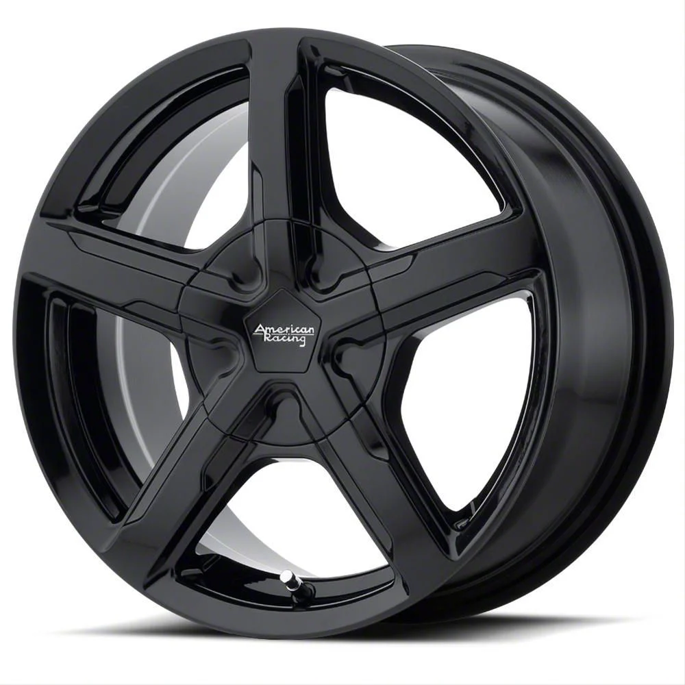 American Racing Trigger Gloss Black Wheel; 18x8; 38mm Offset (11-23 AWD Charger)