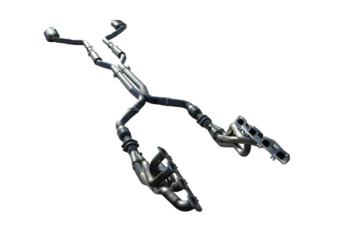 American Racing Headers 1-3/4-Inch Long Tube Headers with Catted Mid-Pipe and Pure Thunder Cat-Back Exhaust (09-14 5.7L HEMI Challenger)