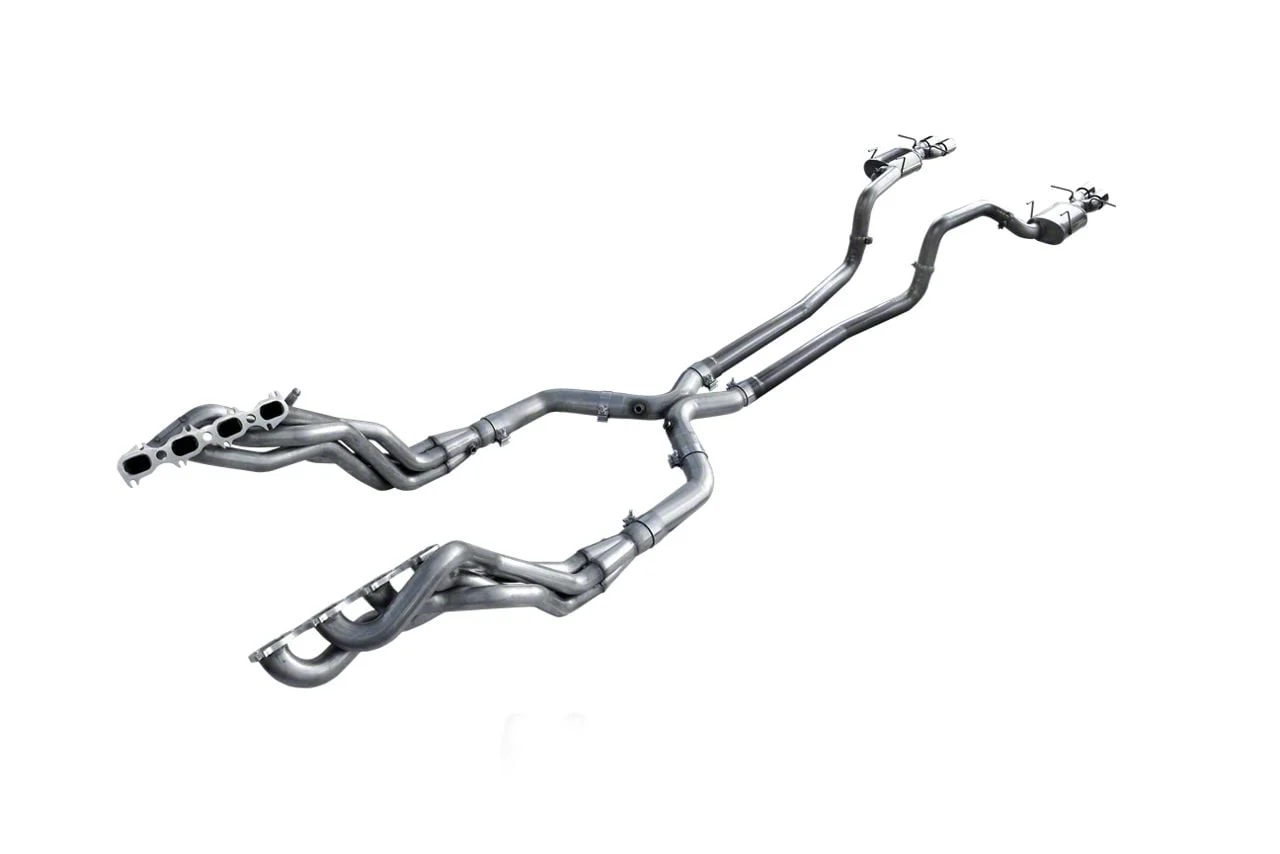 American Racing Headers 1-7/8-Inch Long Tube Headers with Catted H-Pipe and Pure Thunder Cat-Back Exhaust System (13-14 Mustang GT500)