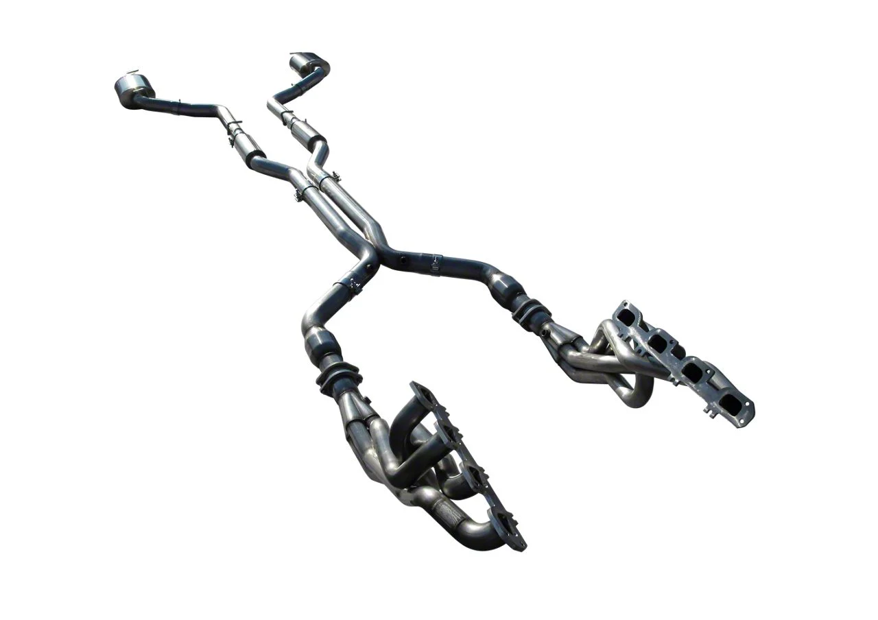 American Racing Headers 1-7/8-Inch Long Tube Headers with Catted Mid-Pipe and Pure Thunder Cat-Back Exhaust (08-10 6.1L HEMI Challenger)