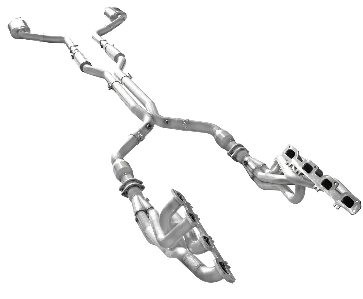 American Racing Headers 1-3/4-Inch Long Tube Headers with Catted Mid-Pipe and Pure Thunder Cat-Back Exhaust (15-23 6.4L HEMI Charger)