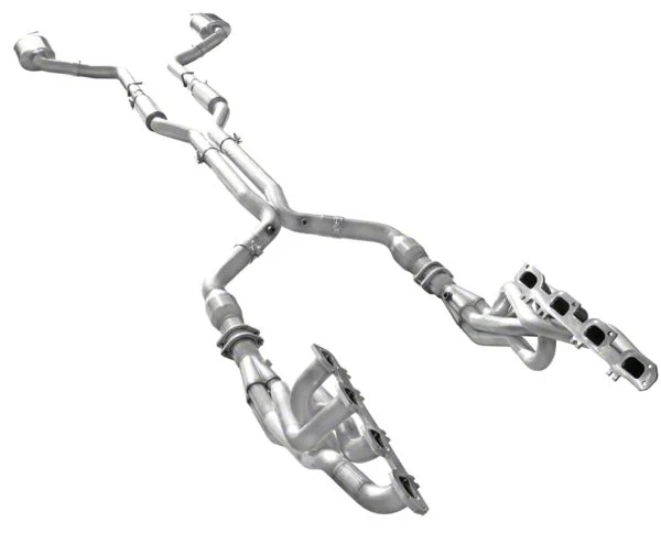 American Racing Headers 1-3/4-Inch Long Tube Headers with Catted Mid-Pipe and Pure Thunder Cat-Back Exhaust (06-14 5.7L HEMI RWD Charger)