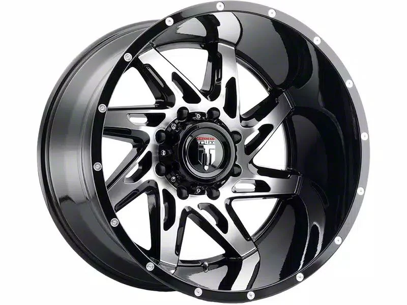 American Truxx Spyder Gloss Black Machined 6-Lug Wheel; 20x10; -24mm Offset (07-14 Yukon)