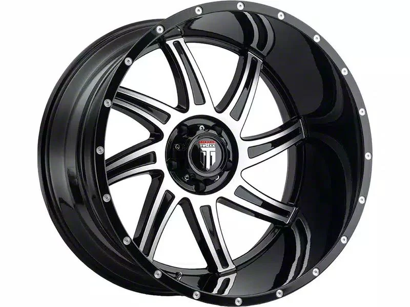 American Truxx Vortex Gloss Black Machined 6-Lug Wheel; 20x10; -24mm Offset (07-14 Yukon)