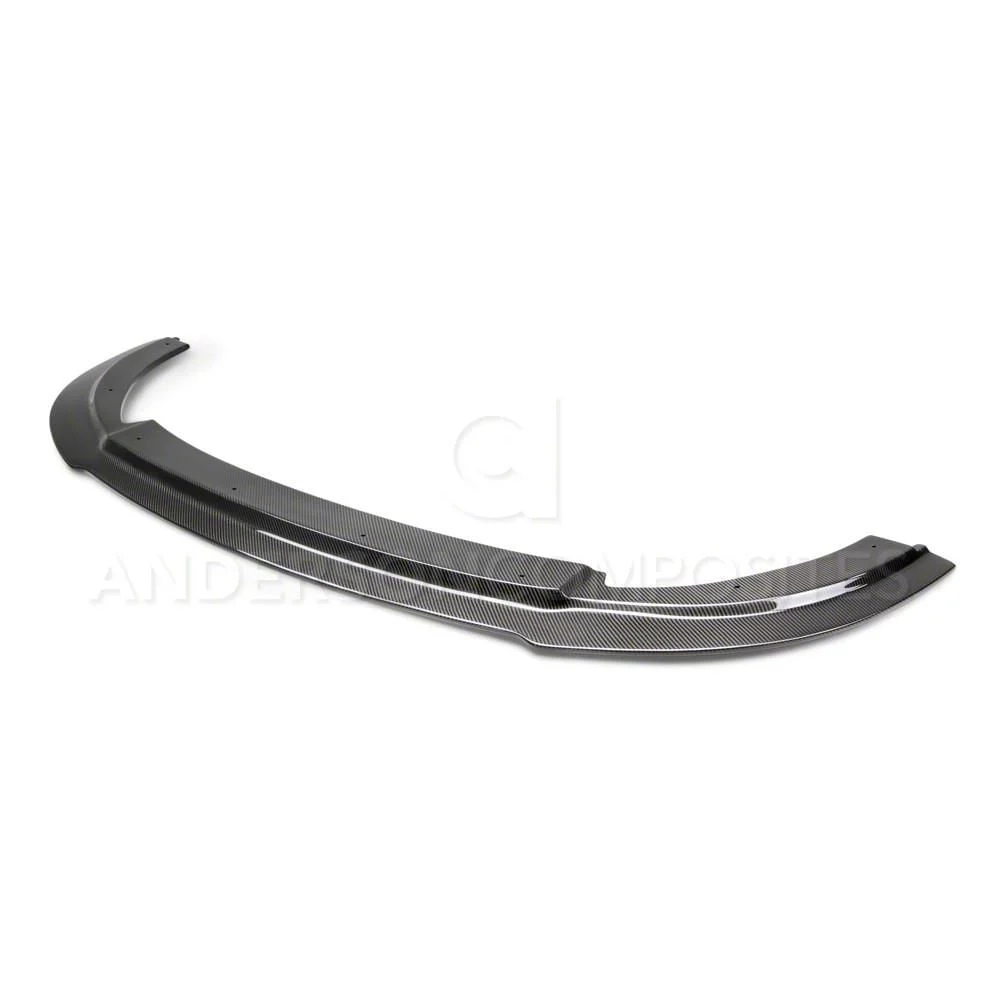 Anderson Composites GT350 Style Front Chin Splitter for Type-GR GT350 Style Front Bumper; Carbon Fiber (15-17 Mustang GT, EcoBoost, V6)