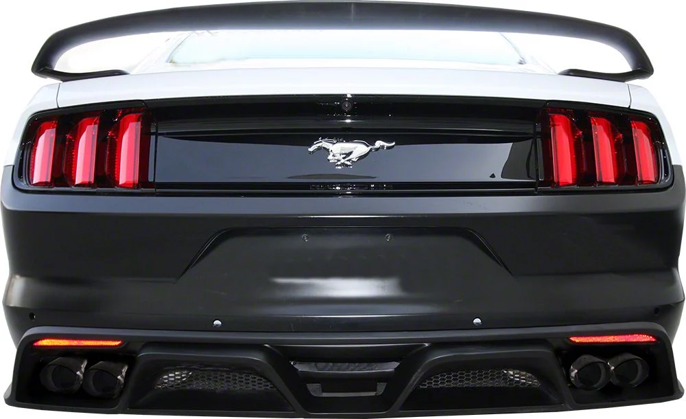 Anderson Composites Type-GR GT350 Style Rear Diffuser; Unpainted (15-17 Mustang GT Premium, EcoBoost Premium)
