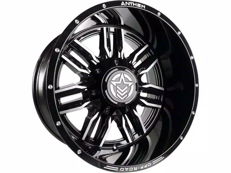 Anthem Off-Road Equalizer Gloss Black with Gray Tint Milled 6-Lug Wheel; 20x10; -24mm Offset (07-14 Yukon)