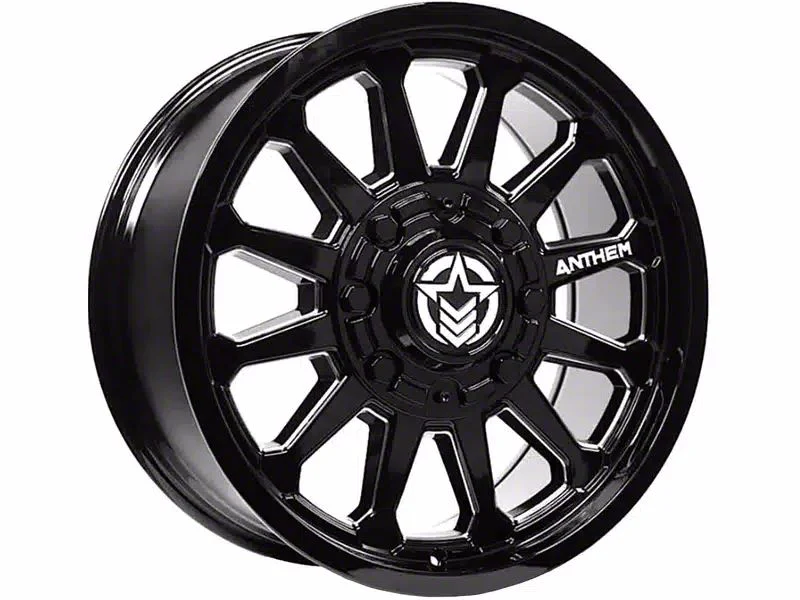 Anthem Off-Road Intimidator Gloss Black Milled 6-Lug Wheel; 18x9; -12mm Offset (07-14 Yukon)
