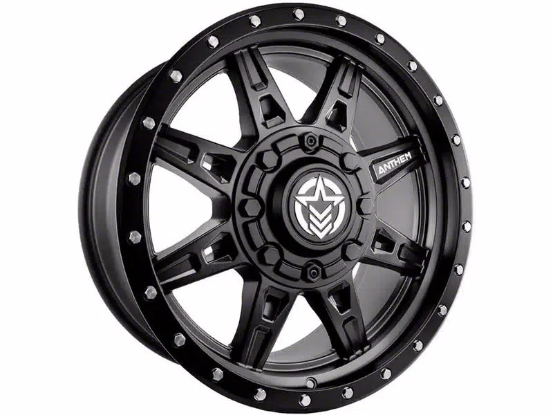Anthem Off-Road Rogue Satin Black 8-Lug Wheel; 17x9; -12mm Offset (07-10 Sierra 3500 HD SRW)
