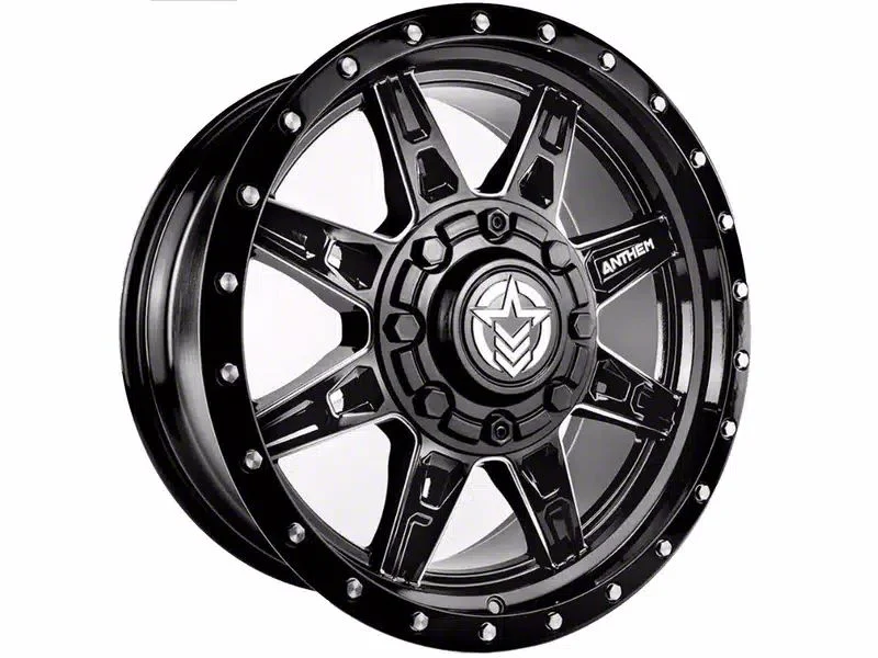 Anthem Off-Road Rogue Gloss Black Milled 8-Lug Wheel; 20x12; -44mm Offset (07-10 Silverado 2500 HD)