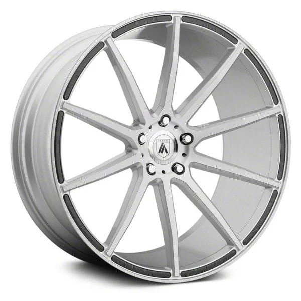 Asanti Aries Brushed Silver Wheel; Rear Only; 22x10.5; 25mm Offset (06-10 RWD Charger)