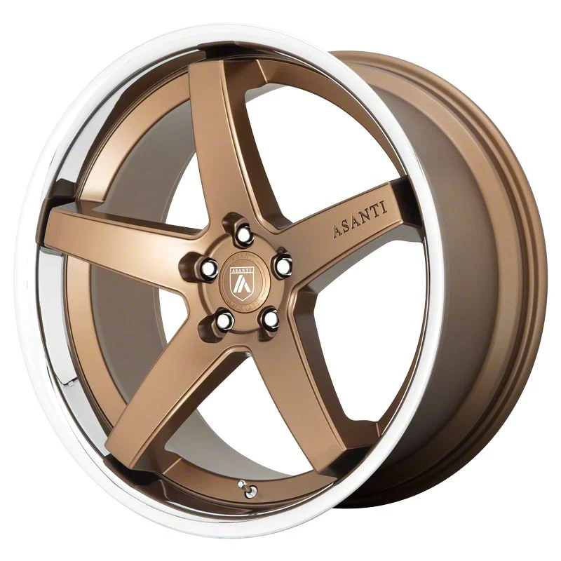 Asanti Regal Satin Bronze with Chrome Lip Wheel; 22x9; 15mm Offset (06-10 RWD Charger)