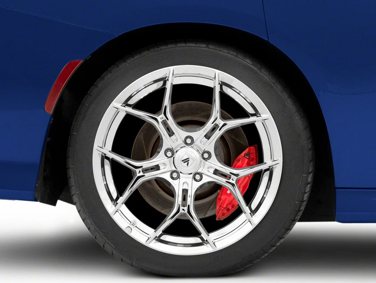 Asanti Monarch Chrome Wheel; Rear Only; 22x10.5; 20mm Offset (11-23 RWD Charger, Excluding Widebody)
