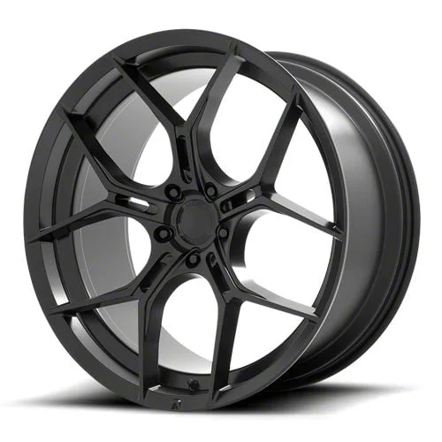 Asanti Monarch Satin Black Wheel; Rear Only; 22x10.5; 20mm Offset (11-23 RWD Charger, Excluding Widebody)