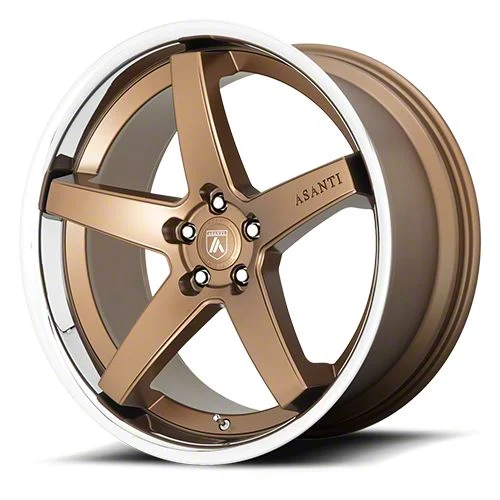 Asanti Regal Satin Bronze with Chrome Lip Wheel; Rear Only; 22x10.5; 25mm Offset (11-23 RWD Charger, Excluding Widebody)
