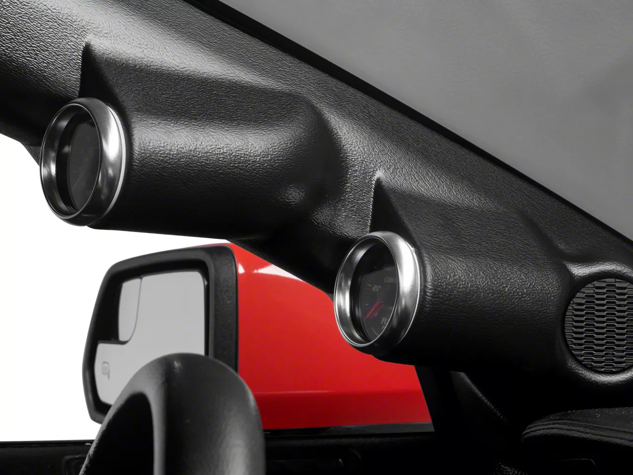 Auto Meter Full A-Pillar Dual Gauge Pod Mount; 2-1/16 Inch (15-23 Mustang Fastback)