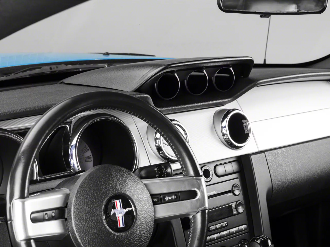 Auto Meter Dash Top Triple Gauge Pod Mount; 2-1/16 Inch (05-09 Mustang)