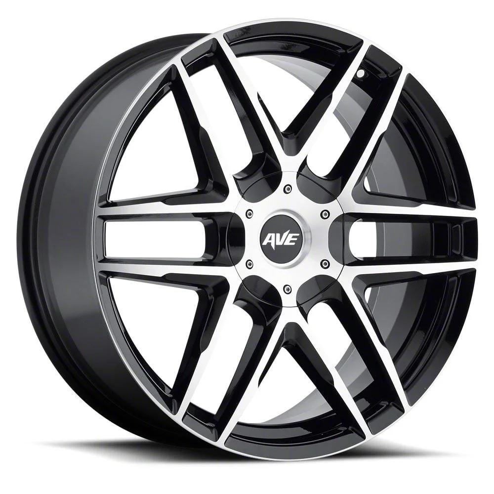 Avenue A613 Gloss Black Machined Wheel; 20x8.5; 40mm Offset (16-24 Camaro LS, LT, LT1)