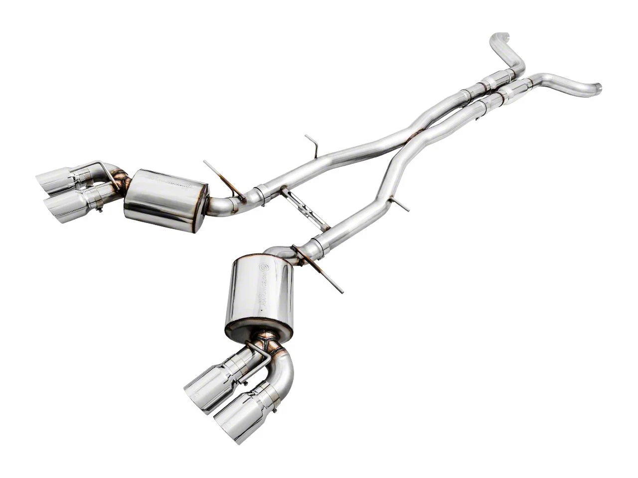 AWE Touring Edition Cat-Back Exhaust with Quad Chrome Silver Tips; Resonated (16-24 6.2L Camaro Coupe w/ NPP Dual Mode Exhaust)
