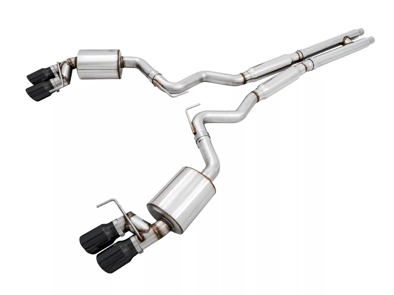 AWE Touring Edition Cat-Back Exhaust with Diamond Black Tips (18-23 Mustang GT Fastback w/o Active Exhaust)