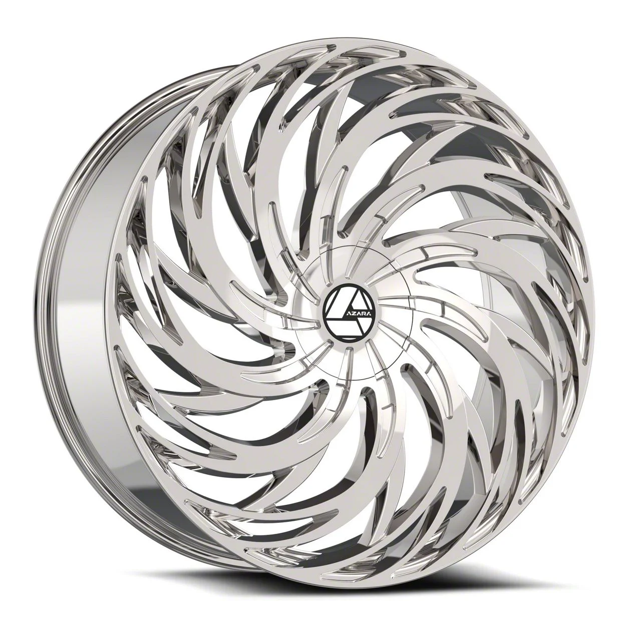 Azara AZA-531 Nano Chrome Wheel; Rear Only; 24x9; 32mm Offset (16-24 Camaro, Excluding SS w/ 6-Piston Front Calipers & ZL1)
