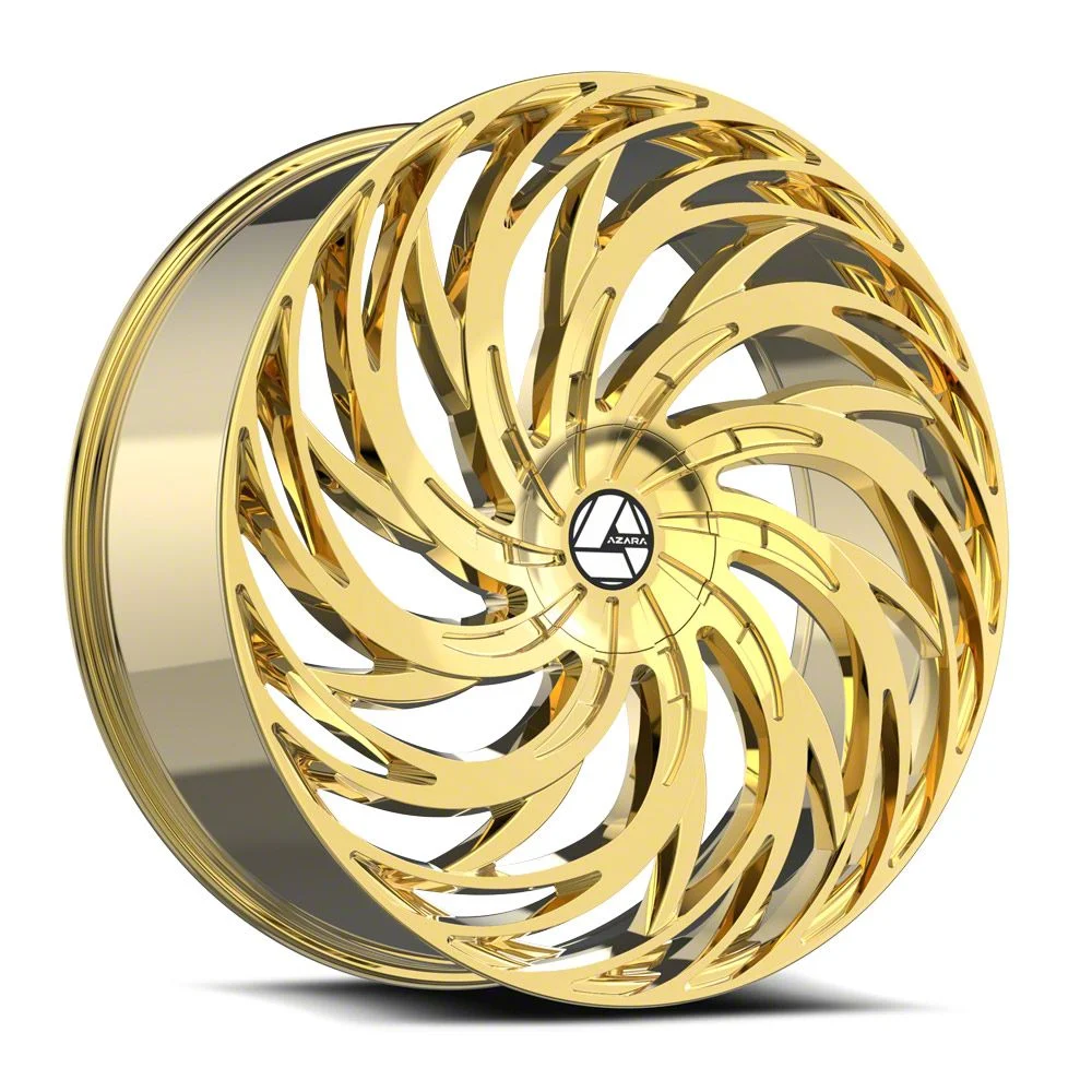 Azara AZA-531 Nano Gold Wheel; Rear Only; 24x9; 15mm Offset (16-24 Camaro, Excluding SS w/ 6-Piston Front Calipers & ZL1)