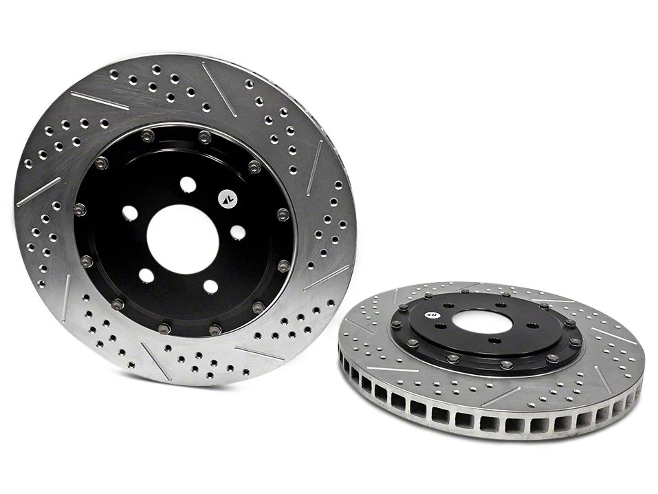 Baer EradiSpeed+ 2-Piece Performance Drilled and Slotted Rotors; Front Pair (11-14 Mustang GT w/ Performance Pack; 12-13 Mustang BOSS 302; 07-12 Mustang GT500)