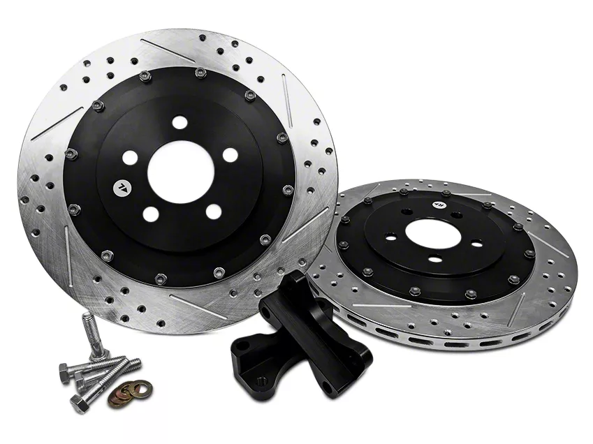 Baer EradiSpeed+ 2-Piece Performance Drilled and Slotted Rotors; Rear Pair (05-14 Mustang, Excluding 13-14 GT500)