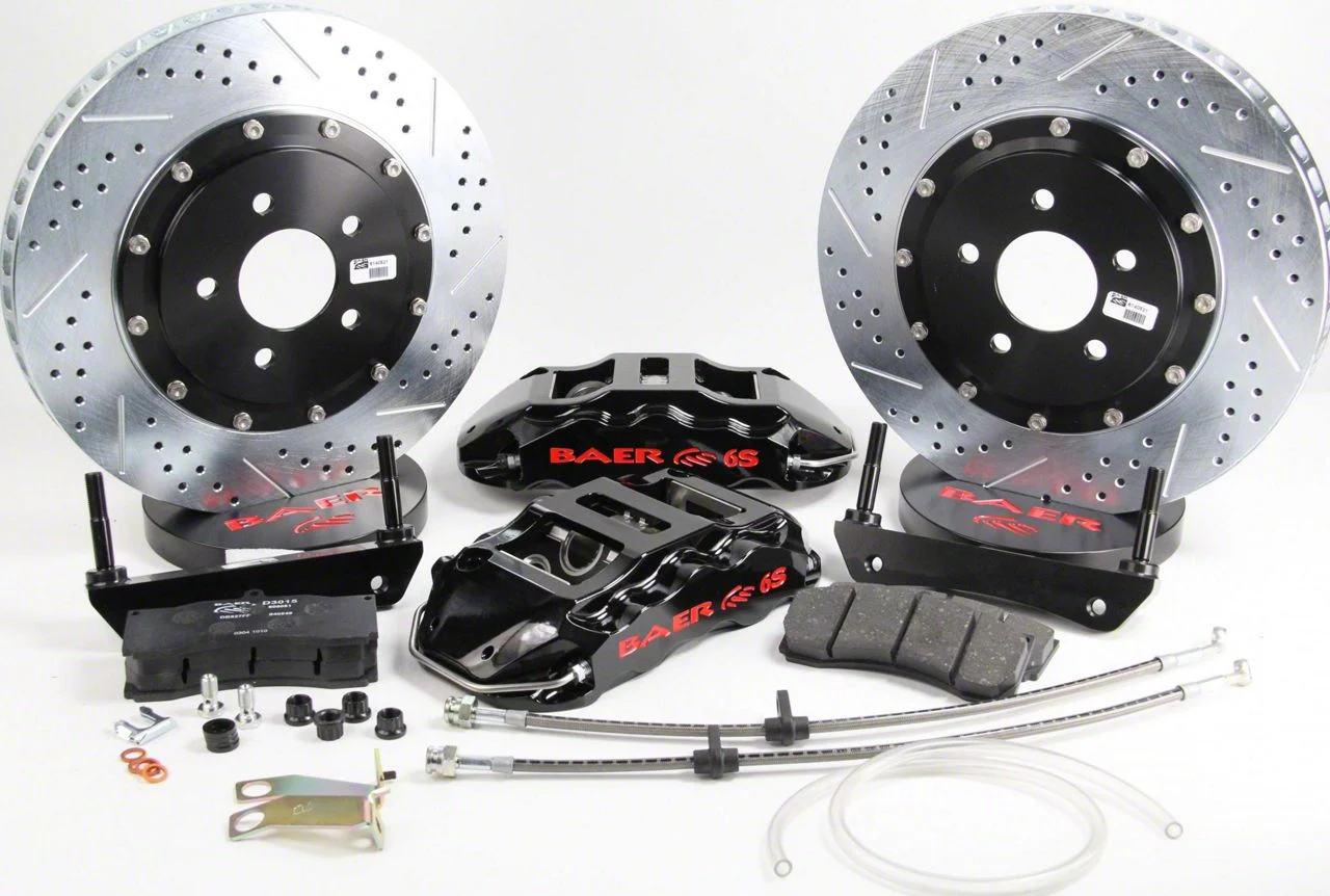 Baer Extreme+ Front Big Brake Kit with 15-Inch Rotors; Black Calipers (09-11 Challenger R/T, SE)