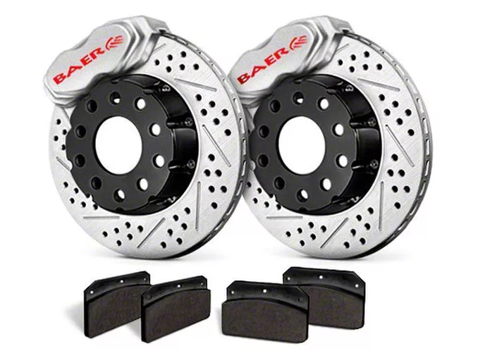 Baer SS4+ Deep Stage Rear Big Brake Kit with 11.625-Inch Rotors; Clear Calipers (15-23 Mustang GT, EcoBoost, V6)