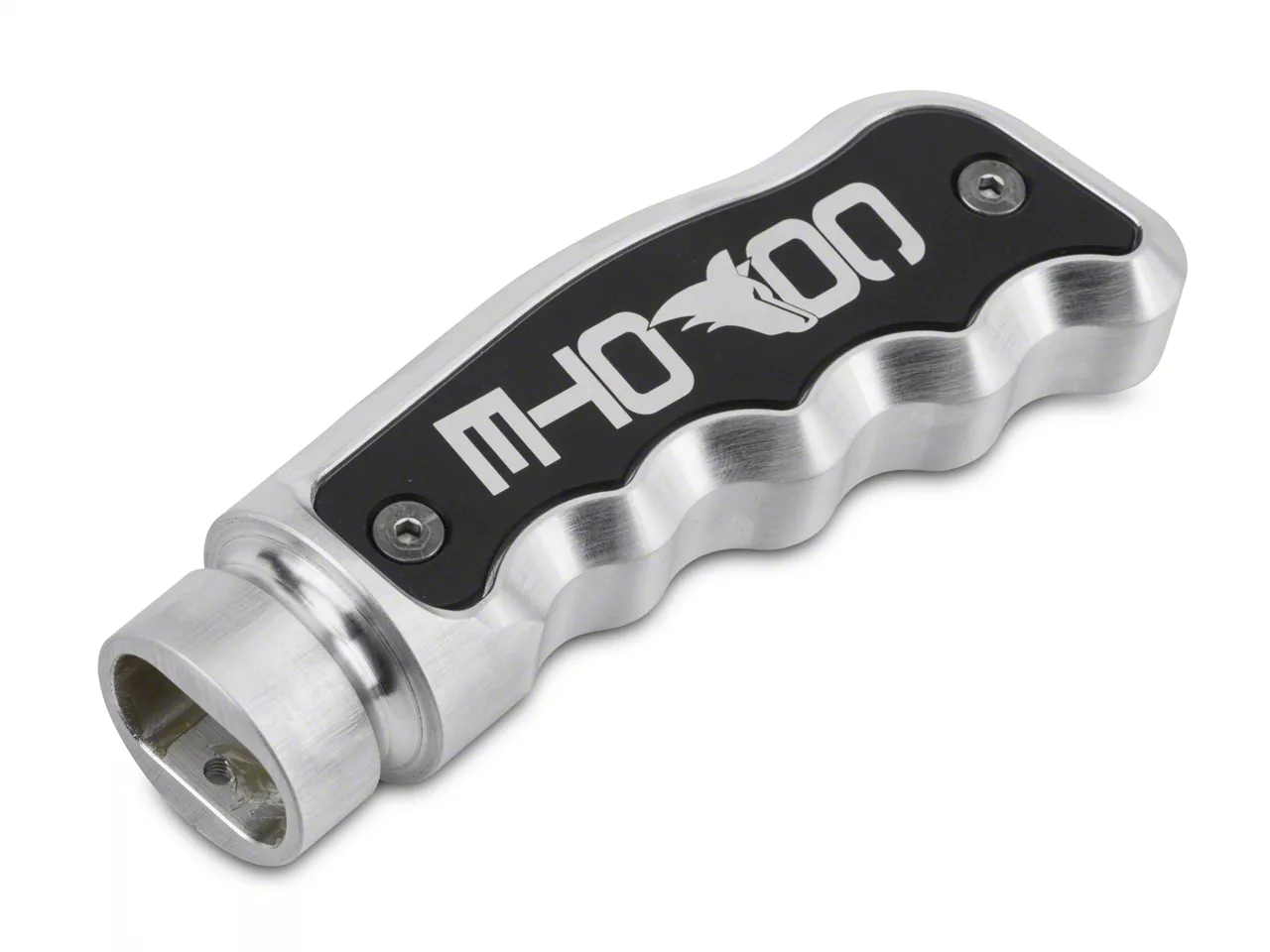 Barton Automatic Pistol Grip Shifter Handle with Coyote Logo; Brushed (15-26 Mustang, Excluding GT350 & GT500)