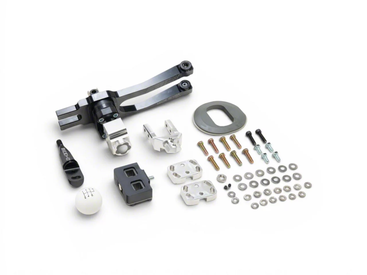 Barton Short Throw Shifter with Black Stick and White Shift Knob; TR-6060 (09-23 V8 HEMI Challenger)