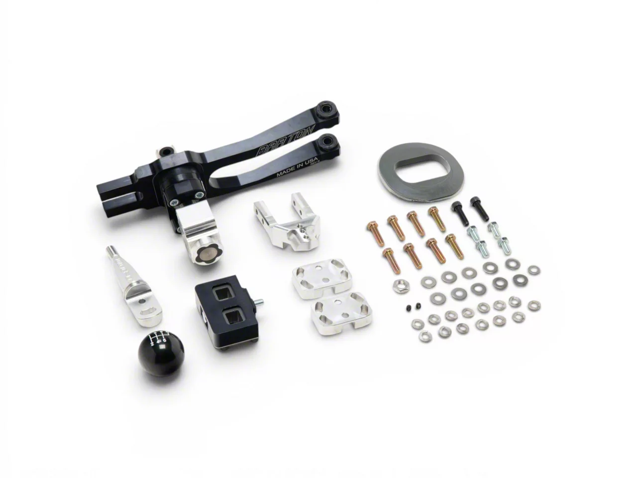 Barton Short Throw Shifter with Brushed Aluminum Stick and Black Shift Knob; TR-6060 (09-23 V8 HEMI Challenger)