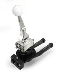 Barton Short Throw Shifter with Brushed Aluminum Stick and White Shift Knob; TR-6060 (09-23 V8 HEMI Challenger)