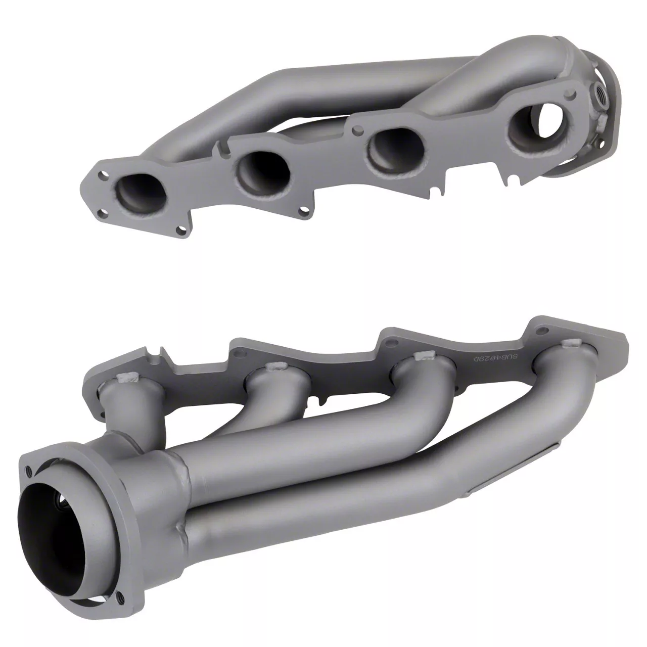 BBK 1-3/4-Inch Tuned Length Shorty Headers; Titanium Ceramic (09-23 5.7L HEMI Challenger)