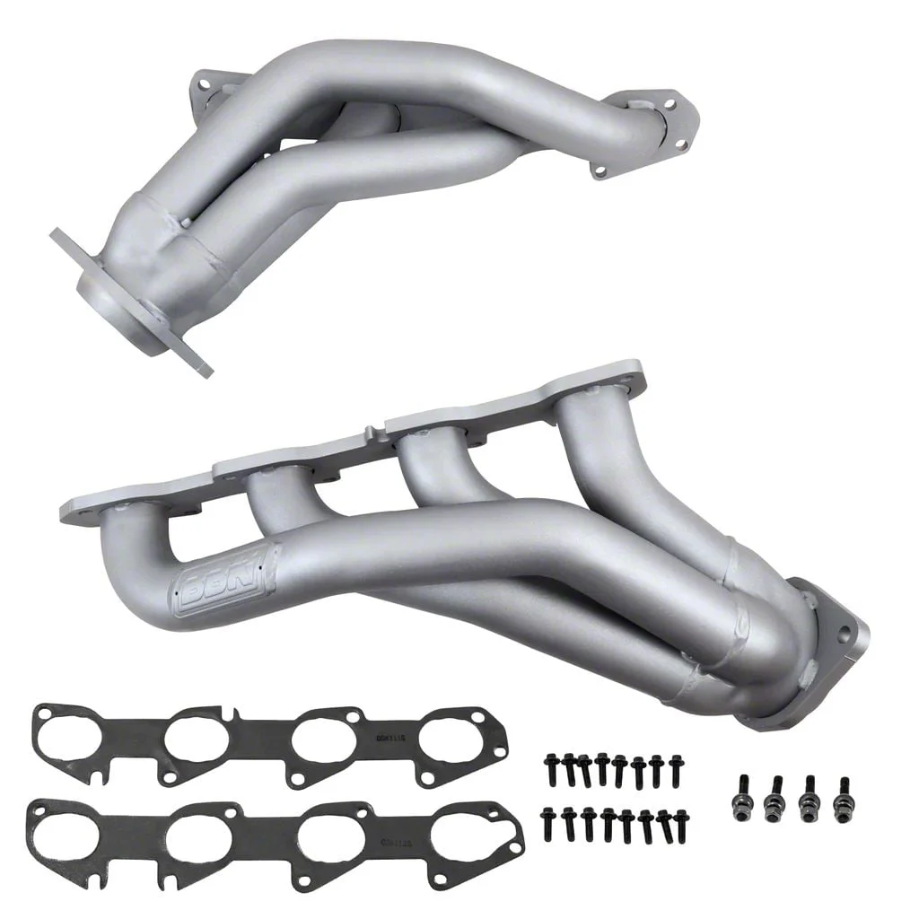 BBK 1-7/8-Inch Tuned Length Shorty Headers; Titanium Ceramic (08-10 6.1L HEMI Challenger)